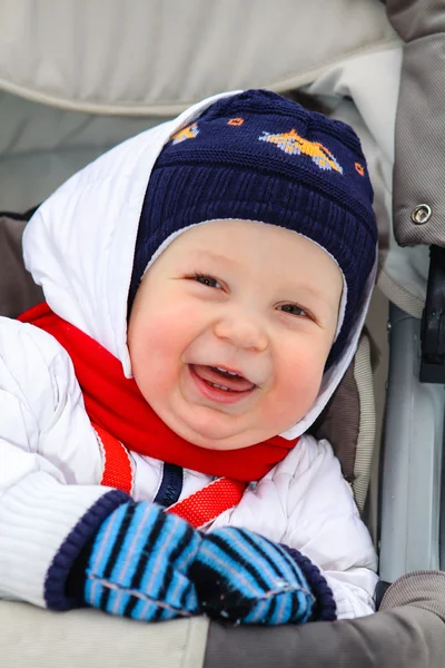 Zima portret chłopca — Zdjęcie stockowe