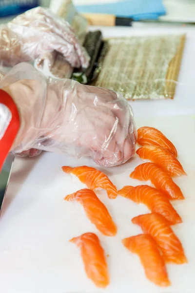 Cooking japanese sushi — Stock Photo, Image