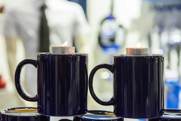 Two burning candles — Stock Photo, Image