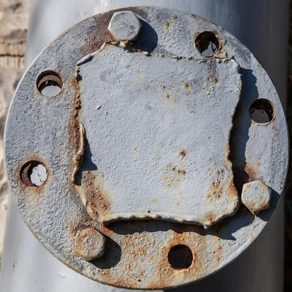 Flange on the old pipeline — Stock Photo, Image