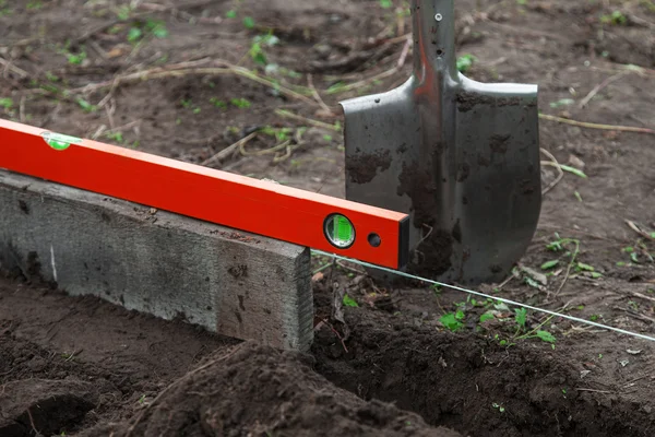 Graafwerken op de boerderij — Stockfoto