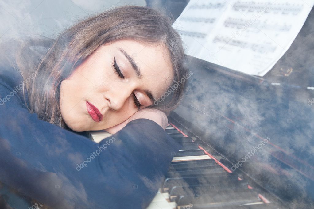 Sleeping young woman