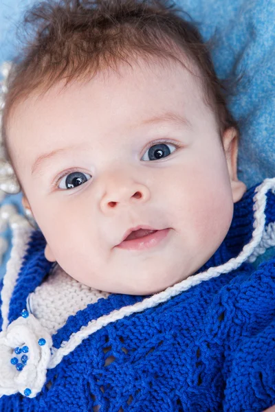 Happy baby blue eyes — Stock Photo, Image