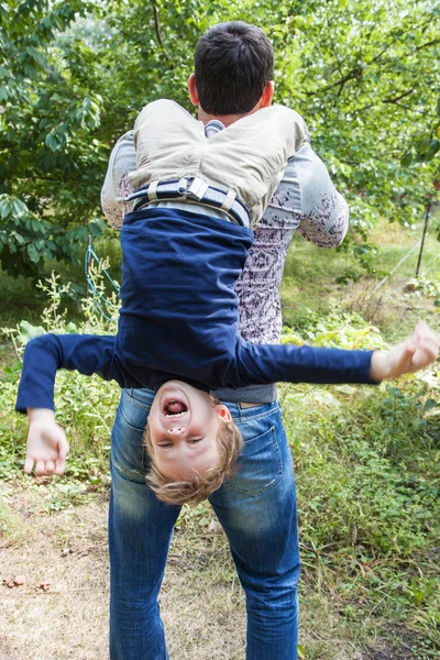 Mutlu baba ve oğul — Stok fotoğraf