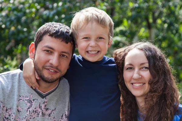 Happy mother, father and son — Stock Photo, Image