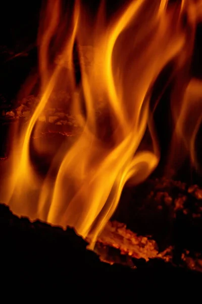Textur Des Feuers Brennendes Holz Kamin Flamme Abstrakter Hintergrund Quadratische — Stockfoto