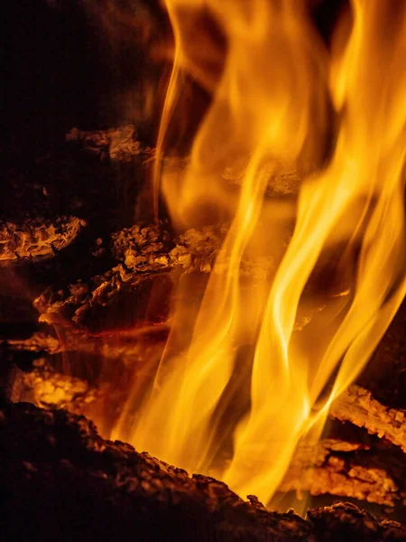 Textura Fuego Quema Madera Chimenea Fondo Abstracto Llama Forma Cuadrada — Foto de Stock