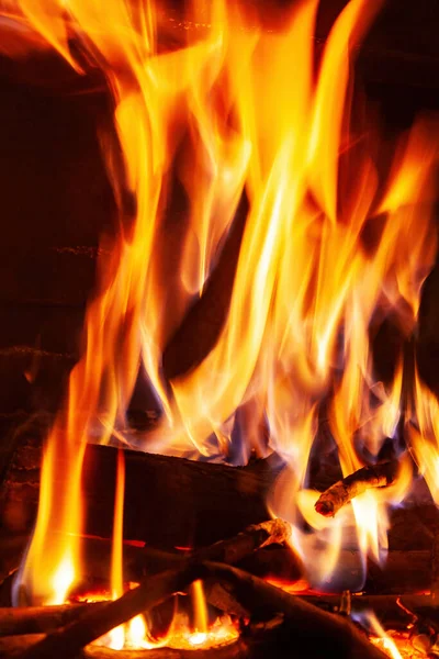 Texture Fire Burning Wood Fireplace Flame Abstract Background Square Shape — Stock Photo, Image