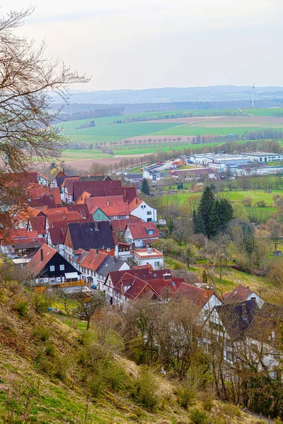 Belle Vue Près Ville Schieder Schwalenberg Dans État Rhénanie Nord — Photo