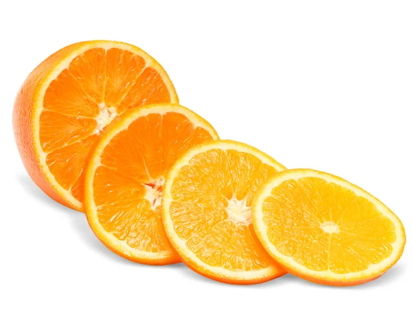 Orange isoliert auf weißem Hintergrund — Stockfoto