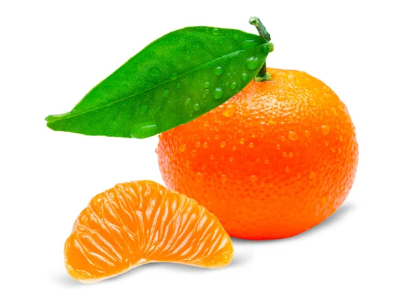 Mandarin isolert på hvit bakgrunn – stockfoto