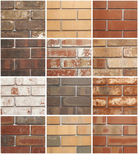 Twelve Brick Variations — Stock Photo, Image