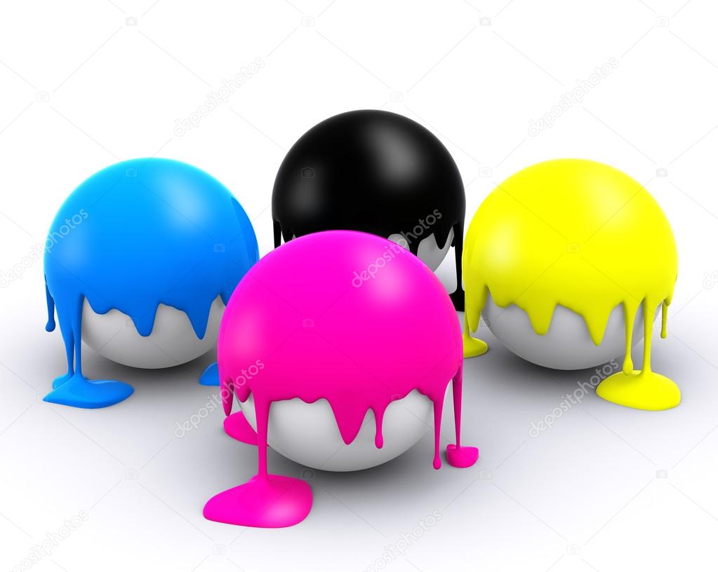 CMYK color balls