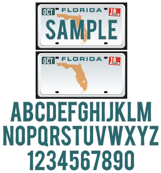 Tablice rejestracyjne na Florydzie — Wektor stockowy