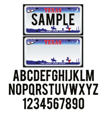 License Plate Texas clipart
