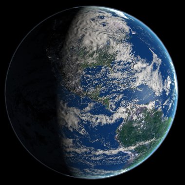 Dünya atmosferi, bulutlar ve citylights