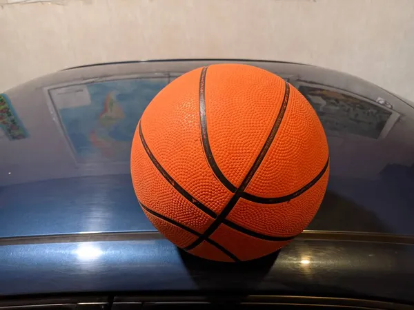 オレンジボール バスケボールの質感 — ストック写真