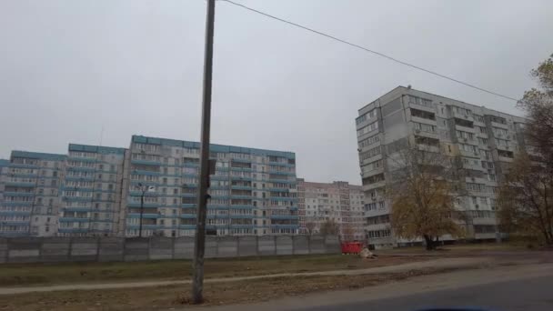 Speeltuin Een Gebouw Met Meerdere Verdiepingen Kindercarrousels Speelplaats Sovjet Speeltuin — Stockvideo
