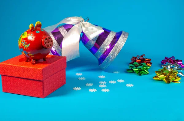 Neujahrsferien Festliche Stimmung Weihnachten Und Neujahr Deko Für Den Weihnachtsbaum — Stockfoto