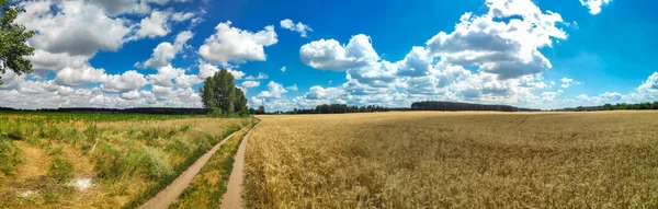 Piękna Panorama Krajobrazu Naturalna Tapeta Wspaniała Panorama Odbiciem Wodzie Piękno — Zdjęcie stockowe