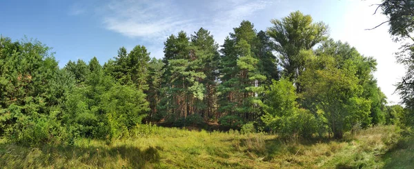 Schönes Landschaftspanorama Naturtapete Atemberaubendes Panorama Mit Spiegelung Wasser Die Schönheit — Stockfoto