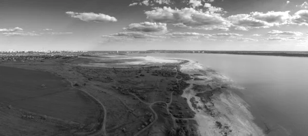 Suyla Doğal Manzara Suda Gün Batımı Gün Doğumu Güzel Nehir — Stok fotoğraf