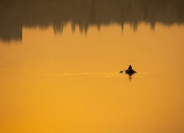 Natural Landscape Water Sunset Sunrise Water Beautiful River Lake Shore — Stock Photo, Image