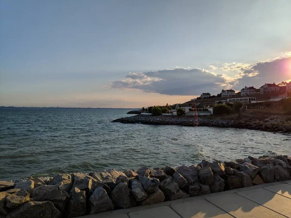 Природний Ландшафт Водою Захід Сонця Схід Сонця Воді Прекрасна Річка — стокове фото