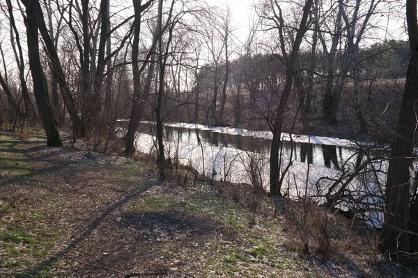 Природний Ландшафт Водою Захід Сонця Схід Сонця Воді Прекрасна Річка — стокове фото