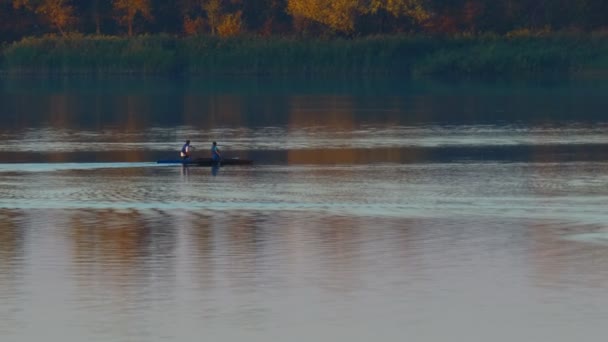 Krajobraz Naturalny Wodą Zachód Wschód Słońca Nad Wodą Piękna Rzeka — Wideo stockowe