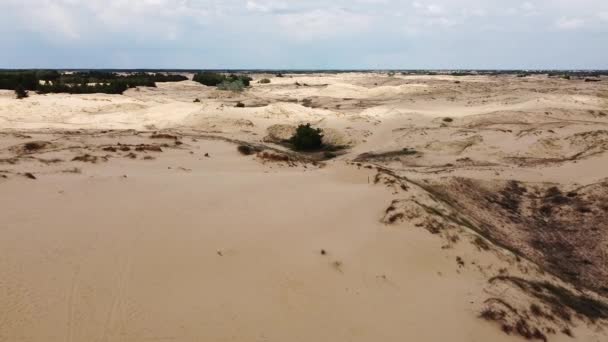 Woestijn Wit Zand Weg Woestijn Duinen Zandkorrels Wit Kwartszand — Stockvideo