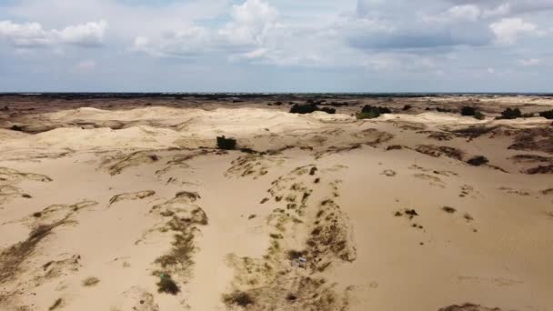 Deserto Sabbia Bianca Strada Nel Deserto Dune Granelli Sabbia Sabbia — Video Stock