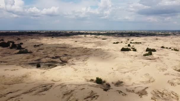Пустеля Білий Пісок Дорога Пустелі Дюни Зерна Піску Білий Кварцовий — стокове відео