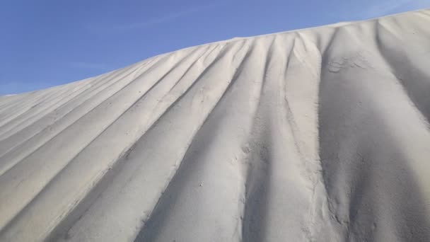 Deserto Sabbia Bianca Strada Nel Deserto Dune Granelli Sabbia Sabbia — Video Stock