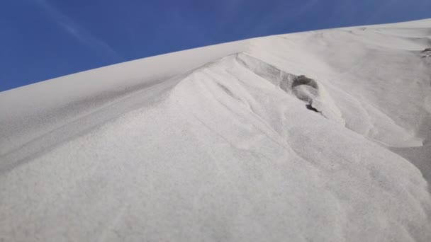 Désert Sable Blanc Route Dans Désert Dunes Grains Sable Sable — Video