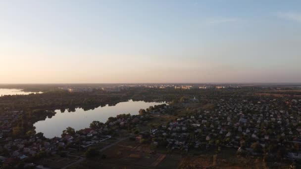 Paisaje Vídeo Puesta Del Sol Amanecer Desde Arriba Drone Video — Vídeos de Stock