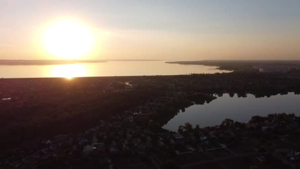 Landschaft Video Sunset Dawn Von Drone Video Drone Fliegen Über — Stockvideo