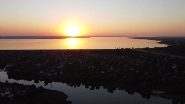 Paisaje Vídeo Puesta Del Sol Amanecer Desde Arriba Drone Video — Vídeos de Stock