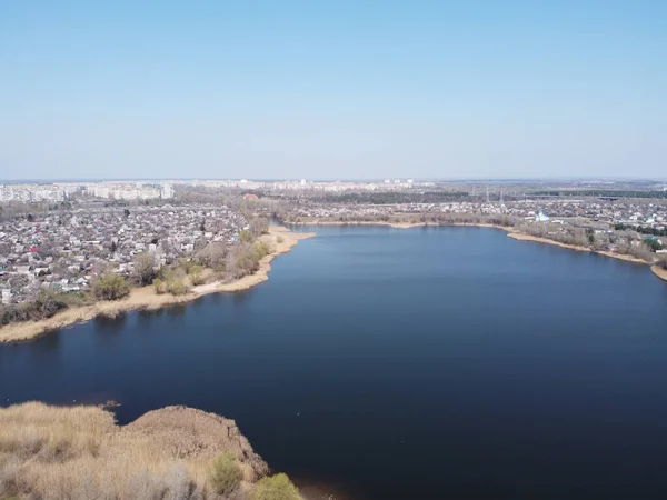 Краєвид Водою Зверху Вид Повітря Піщаний Пляж Океан Хвилями Фото — стокове фото