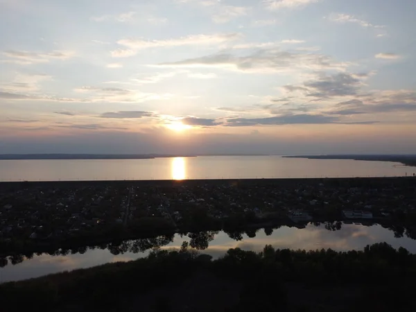 Táj Vízzel Felülről Légi Kilátás Homokos Strand Óceán Hullámok Egy — Stock Fotó