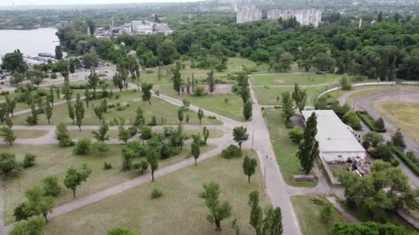 Campo Visão Superior Paisagem Drone Ucrânia Bela Paisagem Cima Simples — Vídeo de Stock