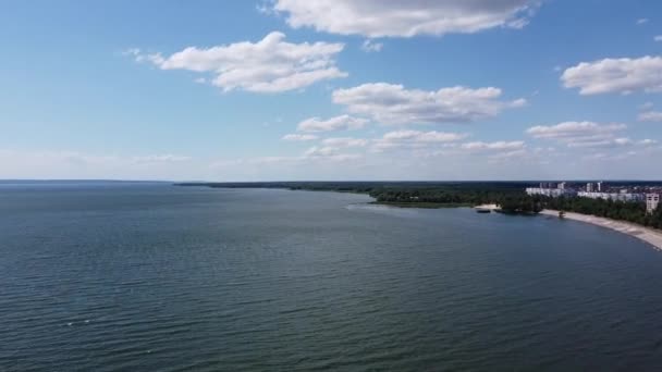顶级视野 无人驾驶飞机景观 乌克兰 美丽的风景从上面 从上到下的朴素乌克兰的土地 乌克兰的景观 — 图库视频影像