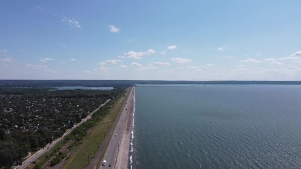 Ansicht Von Oben Drohnenlandschaft Ukraine Schöne Landschaft Von Oben Einfach — Stockvideo