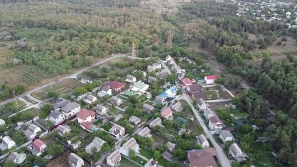 Bovenaanzicht Veld Drone Landschap Oekraïne Prachtig Landschap Van Bovenaf Duidelijk — Stockvideo