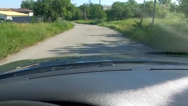 Buracos Asfalto Estrada Conduzir Numa Estrada Buracos Estrada — Vídeo de Stock