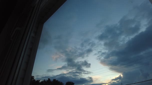 Wolk Tijdspanne Tijdspanne Kleurrijke Donkere Zonsondergang Wolken Beeldmateriaal Tijd Natuur — Stockvideo