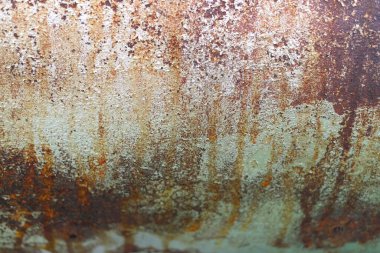 Pas dokusu. Paslı metal. Gümüş metal dokusunda pas.