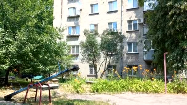 Edificios Apartamentos Soviéticos Cuartos Ucranianos Edificios Varios Pisos Ukrina Arquitectura — Vídeos de Stock