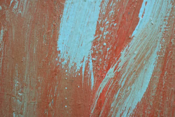 Abstract Blue Red Background Brush Strokes Metal Texture Paint Streaks — Foto Stock