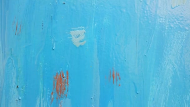Abstract Blue Background Paint Streaks Blue Metal Blue Color Texture — Stock videók